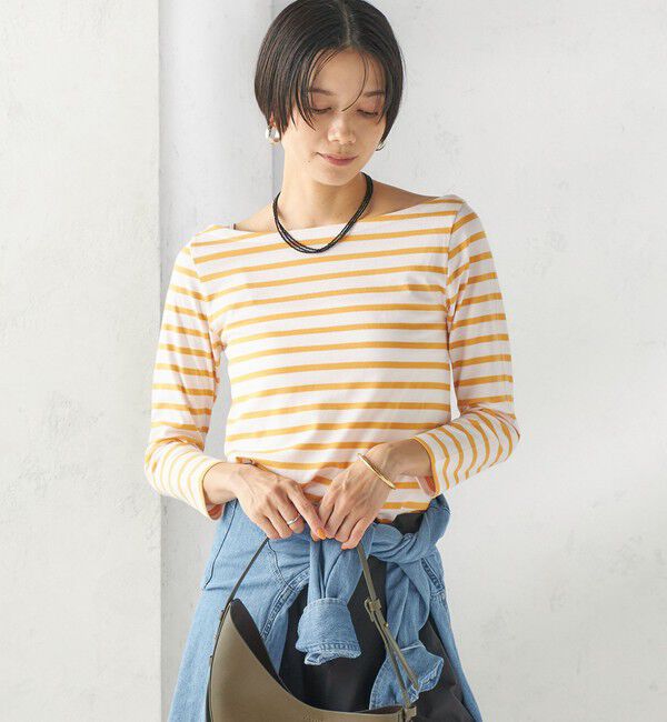 SHIPS for women「【SHIPS別注】Le minor: ボーダー ボートネック プルオーバー」|Tシャツ・カットソー|