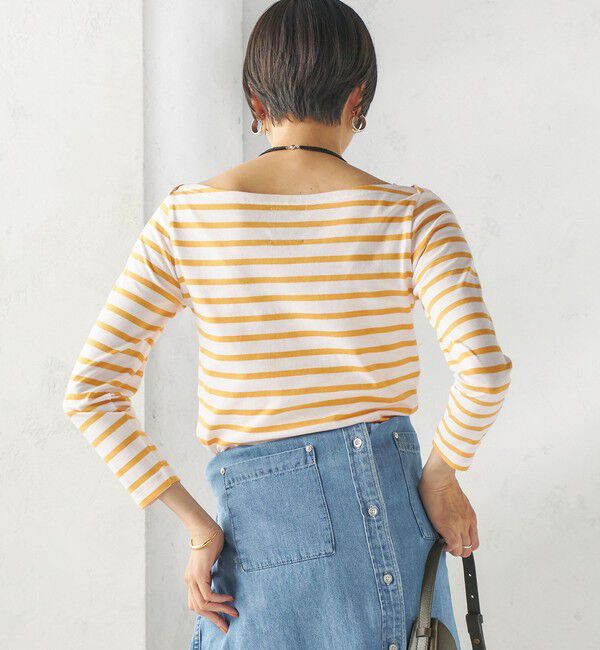 SHIPS for women「【SHIPS別注】Le minor: ボーダー ボートネック プルオーバー」|Tシャツ・カットソー|