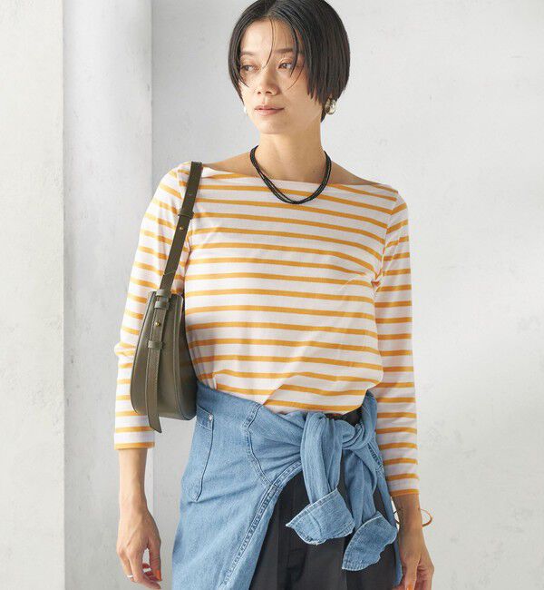 SHIPS for women「【SHIPS別注】Le minor: ボーダー ボートネック プルオーバー」|Tシャツ・カットソー|