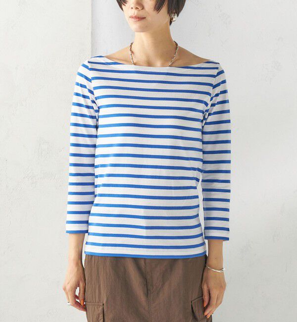 SHIPS for women「【SHIPS別注】Le minor: ボーダー ボートネック プルオーバー」|Tシャツ・カットソー|