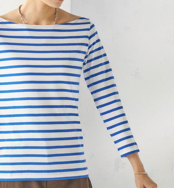 SHIPS for women「【SHIPS別注】Le minor: ボーダー ボートネック プルオーバー」|Tシャツ・カットソー|