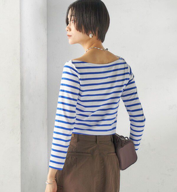 SHIPS for women「【SHIPS別注】Le minor: ボーダー ボートネック プルオーバー」|Tシャツ・カットソー|