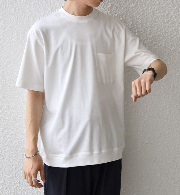 SHIPS any「SHIPS any:〈接触冷感/UVカット〉ソフト スムース リラックス ポケット Tシャツ◇」|Tシャツ・カットソー|