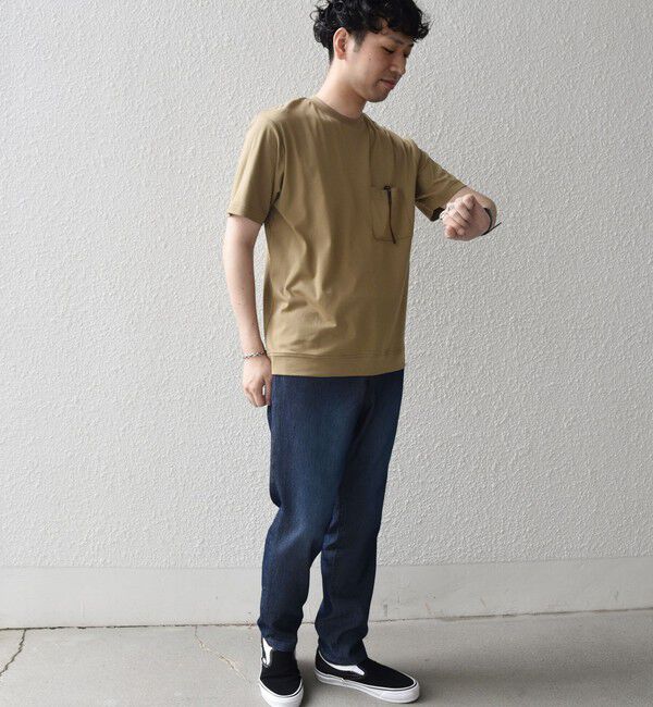 SHIPS any「SHIPS any:〈接触冷感/UVカット〉ソフト スムース リラックス ポケット Tシャツ◇」|Tシャツ・カットソー|