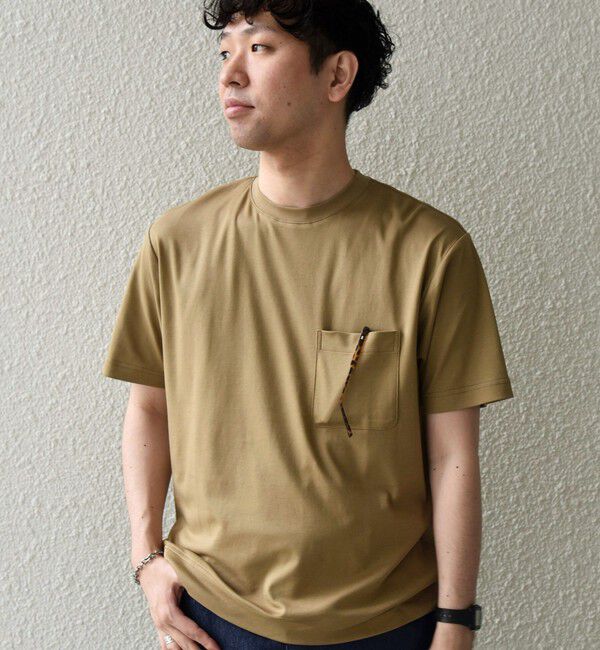 SHIPS any「SHIPS any:〈接触冷感/UVカット〉ソフト スムース リラックス ポケット Tシャツ◇」|Tシャツ・カットソー|