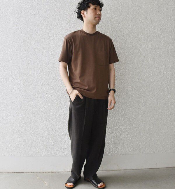 SHIPS any「SHIPS any:〈接触冷感/UVカット〉ソフト スムース リラックス ポケット Tシャツ◇」|Tシャツ・カットソー|