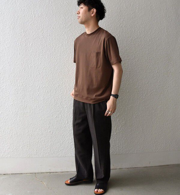 SHIPS any「SHIPS any:〈接触冷感/UVカット〉ソフト スムース リラックス ポケット Tシャツ◇」|Tシャツ・カットソー|