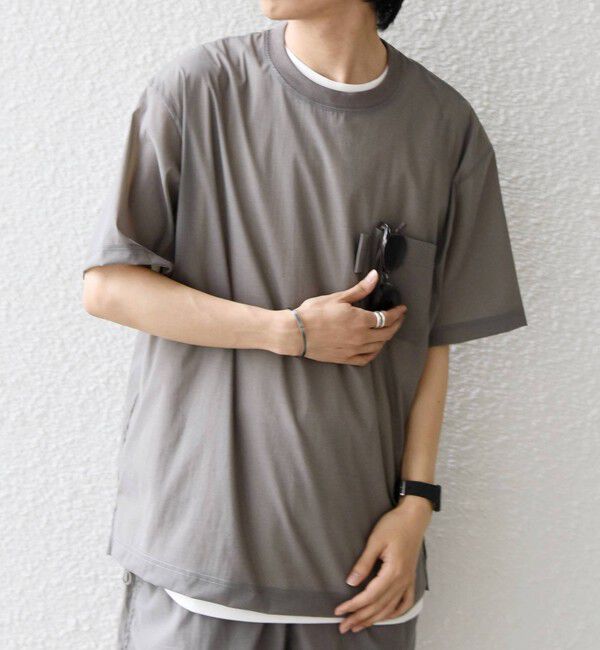 SHIPS any「SHIPS any:〈接触冷感/UVカット〉VEILICE リラックス クルーネック ポケット Tシャツ(セットアップ対応)◇」|シャツ・ブラウス|