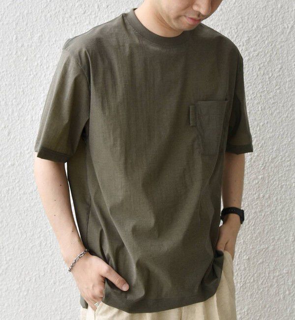 SHIPS any「SHIPS any:〈接触冷感/UVカット〉VEILICE リラックス クルーネック ポケット Tシャツ(セットアップ対応)◇」|シャツ・ブラウス|