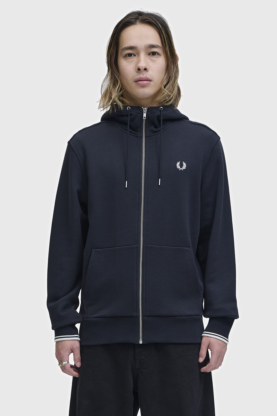 FRED PERRY 「Hooded Zip Through Sweatshirt／フードジップアップパーカー」|スウェット・ジャージ|