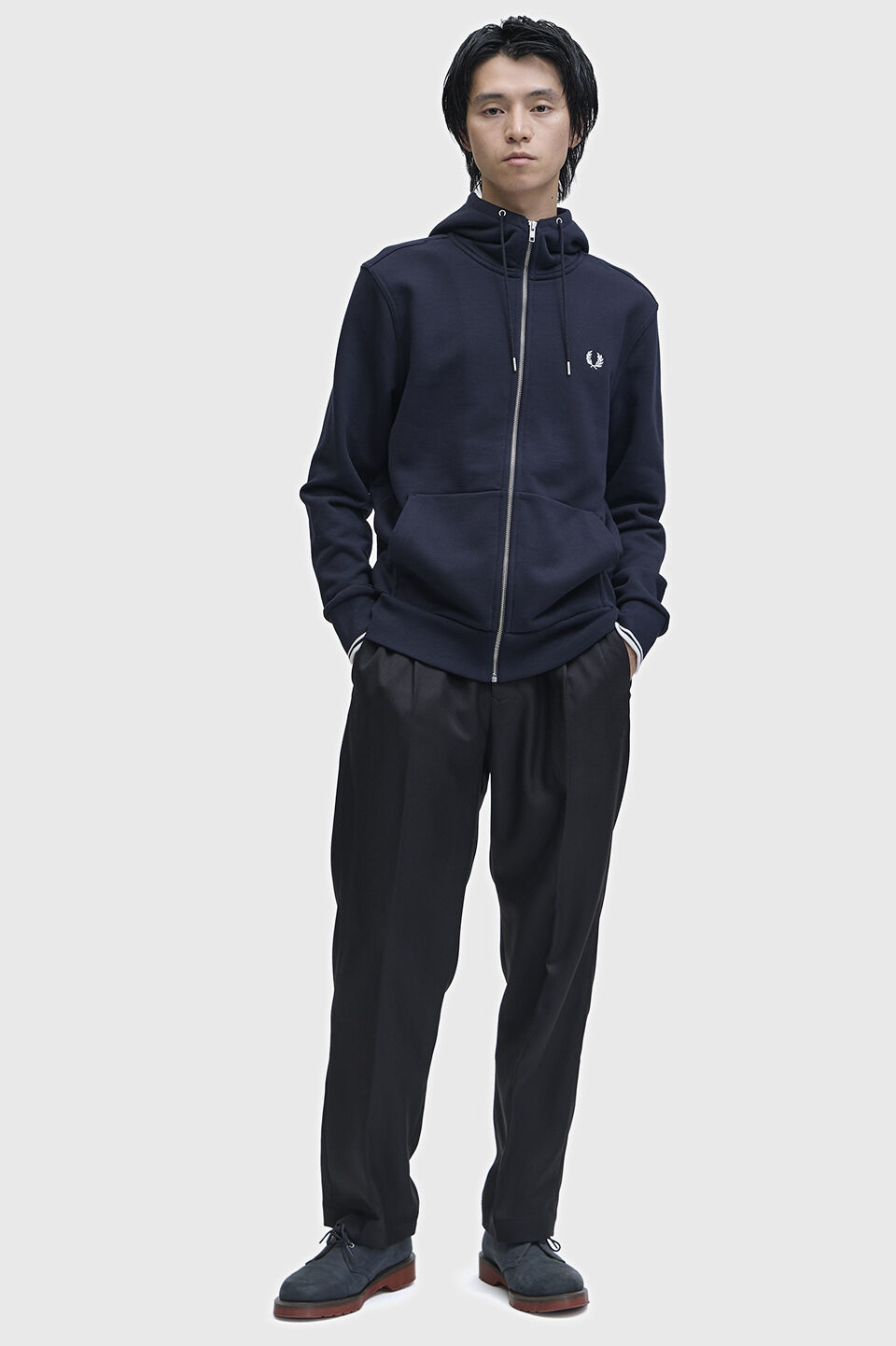 FRED PERRY 「Hooded Zip Through Sweatshirt／フードジップアップパーカー」|スウェット・ジャージ|