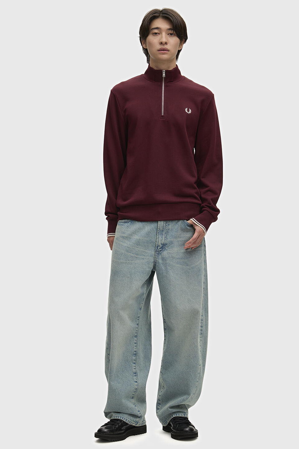 FRED PERRY 「FRED PERRY／Half Zip Sweatshirt／フレッドペリーハーフジップスウェットシャツ」|スウェット・ジャージ|