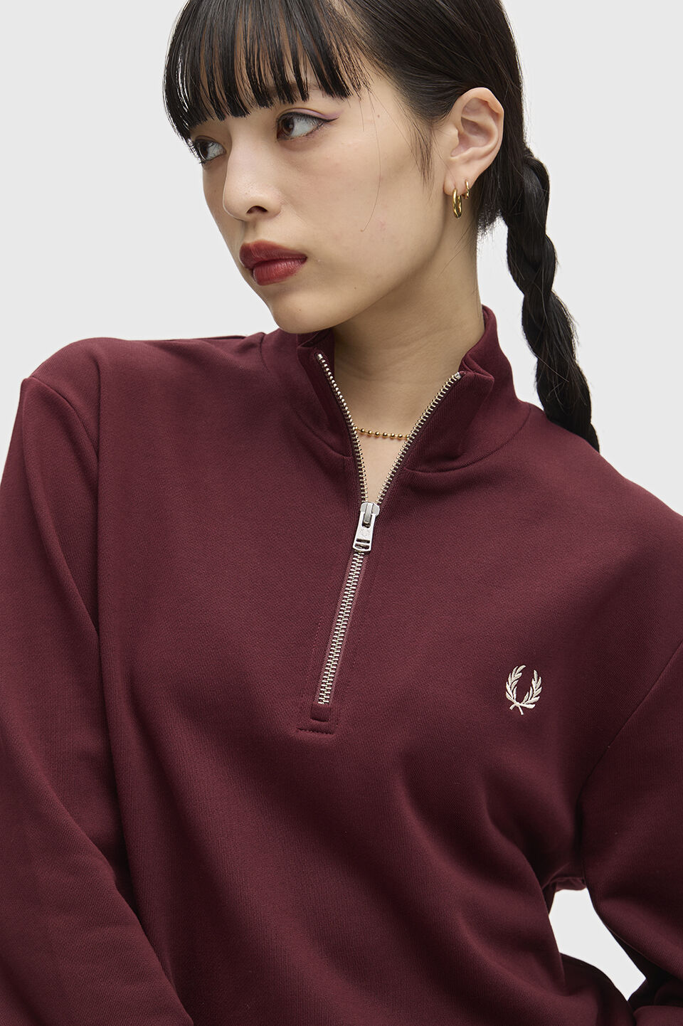 FRED PERRY 「FRED PERRY／Half Zip Sweatshirt／フレッドペリーハーフジップスウェットシャツ」|スウェット・ジャージ|