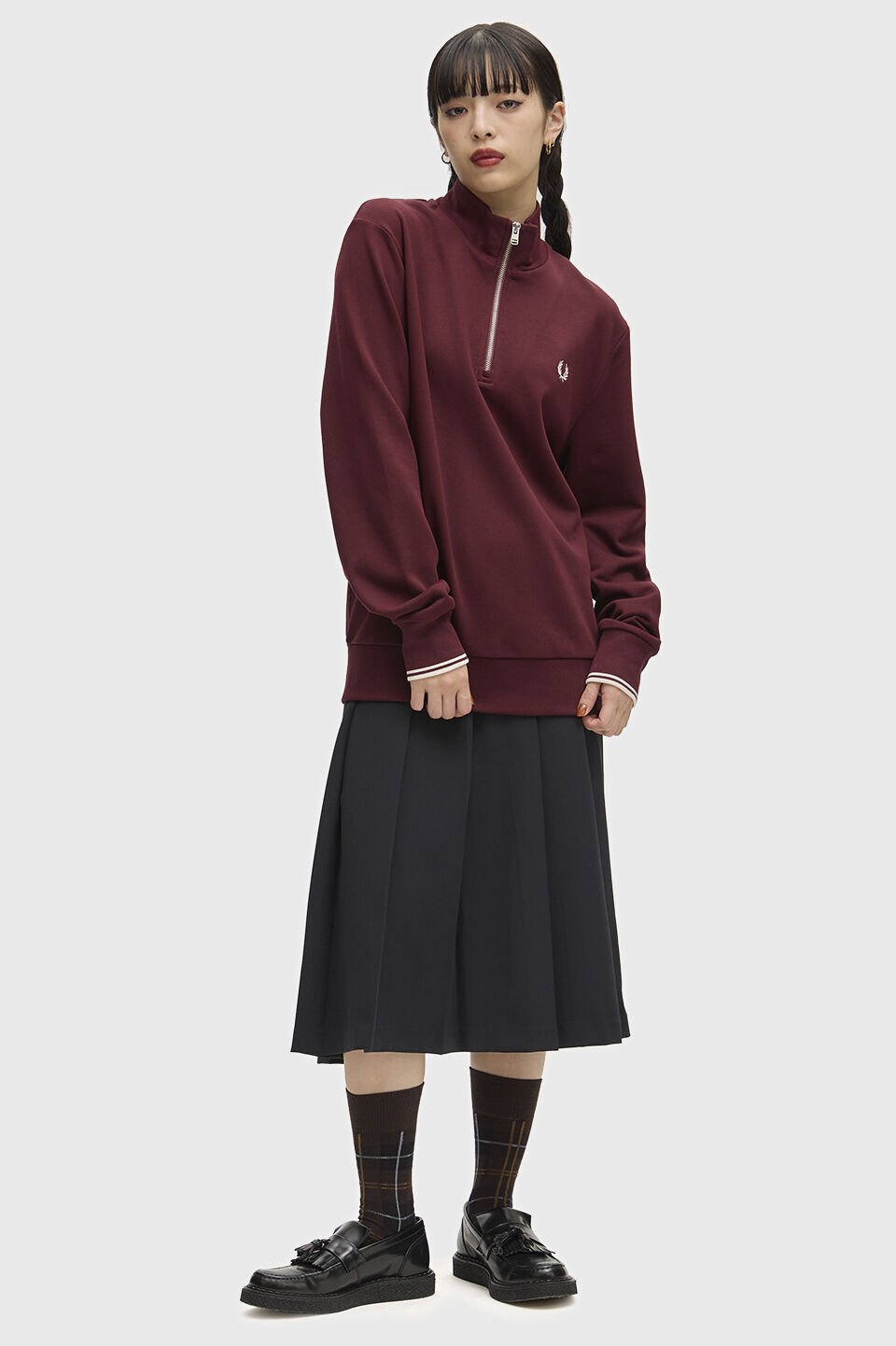 FRED PERRY 「FRED PERRY／Half Zip Sweatshirt／フレッドペリーハーフジップスウェットシャツ」|スウェット・ジャージ|