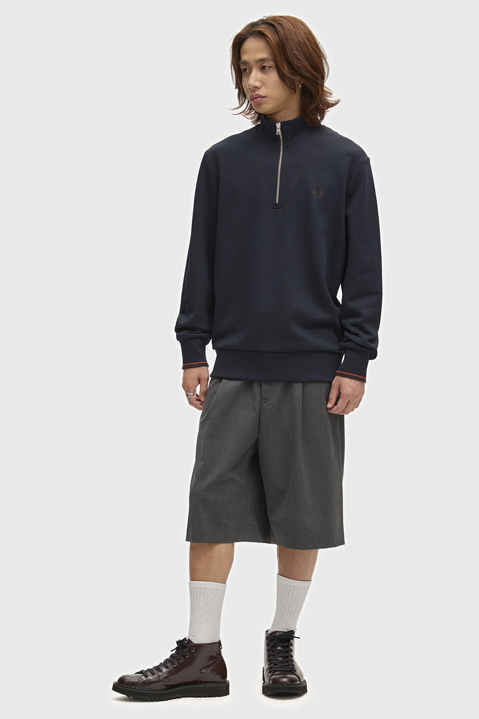 FRED PERRY 「FRED PERRY／Half Zip Sweatshirt／フレッドペリーハーフジップスウェットシャツ」|スウェット・ジャージ|