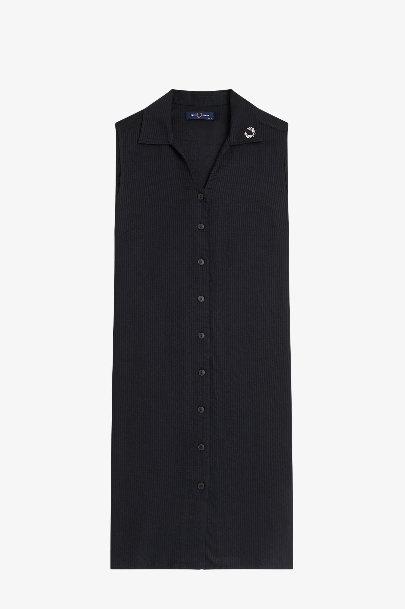 FRED PERRY 「Sheer Stripe Sleeveless Dress／シアーストライプノースリーブワンピース」|ワンピース|