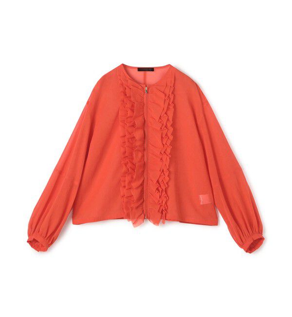 TOMORROWLAND collection「ルコットンオーガンジー ジップアップブラウス」|シャツ・ブラウス|27 オレンジ
