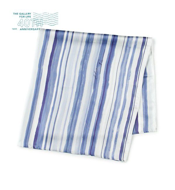 TOMORROWLAND GOODS「GALERIE VIE Sea Waves Drawing Scarf」|バンダナ・スカーフ|64 ブルー系
