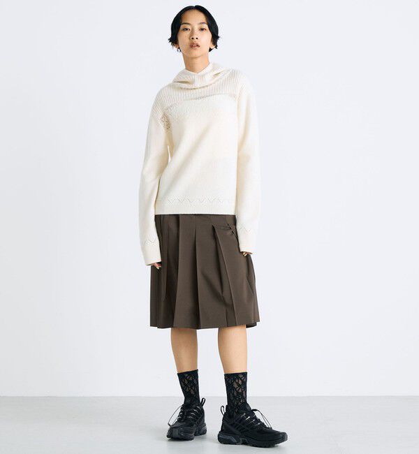 Edition「ウールライク ラッププリーツスカート」|スカート|