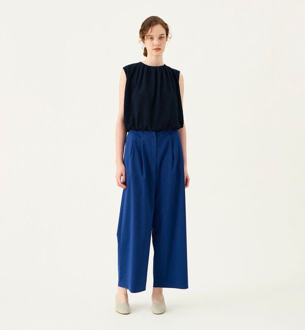 Ballsey「コットンシアートリコット ギャザーショートブラウス」|Tシャツ・カットソー|