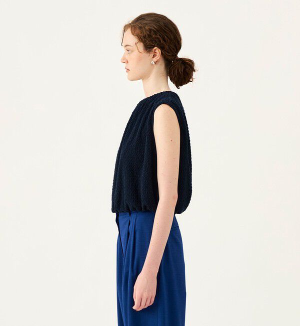 Ballsey「コットンシアートリコット ギャザーショートブラウス」|Tシャツ・カットソー|