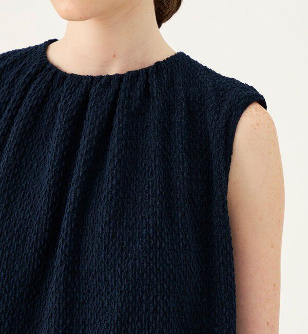 Ballsey「コットンシアートリコット ギャザーショートブラウス」|Tシャツ・カットソー|