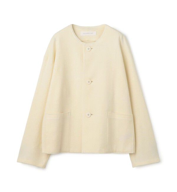 GALERIE VIE「【WEB先行予約】ウールミルドスムース ノーカラージャケット」|ノーカラージャケット|