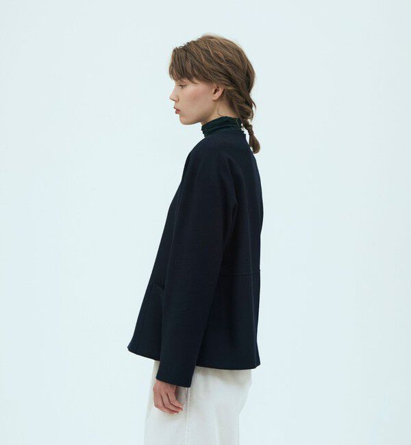 GALERIE VIE「【WEB先行予約】ウールミルドスムース ノーカラージャケット」|ノーカラージャケット|