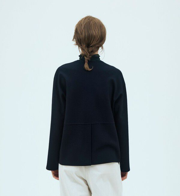 GALERIE VIE「【WEB先行予約】ウールミルドスムース ノーカラージャケット」|ノーカラージャケット|