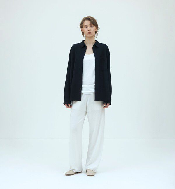 GALERIE VIE「【WEB先行予約】ウールミルドスムース オーバーサイズドシャツ」|シャツ・ブラウス|