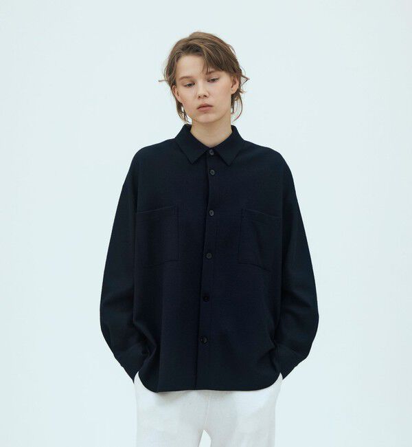 GALERIE VIE「【WEB先行予約】ウールミルドスムース オーバーサイズドシャツ」|シャツ・ブラウス|