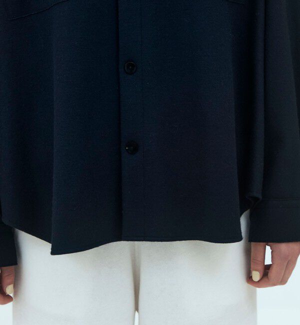 GALERIE VIE「【WEB先行予約】ウールミルドスムース オーバーサイズドシャツ」|シャツ・ブラウス|