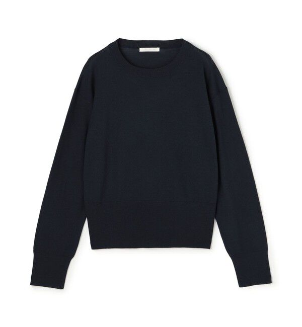 GALERIE VIE「【WEB先行予約】プレーンウール クルーネックプルオーバー」|ニット・セーター|69 ネイビー