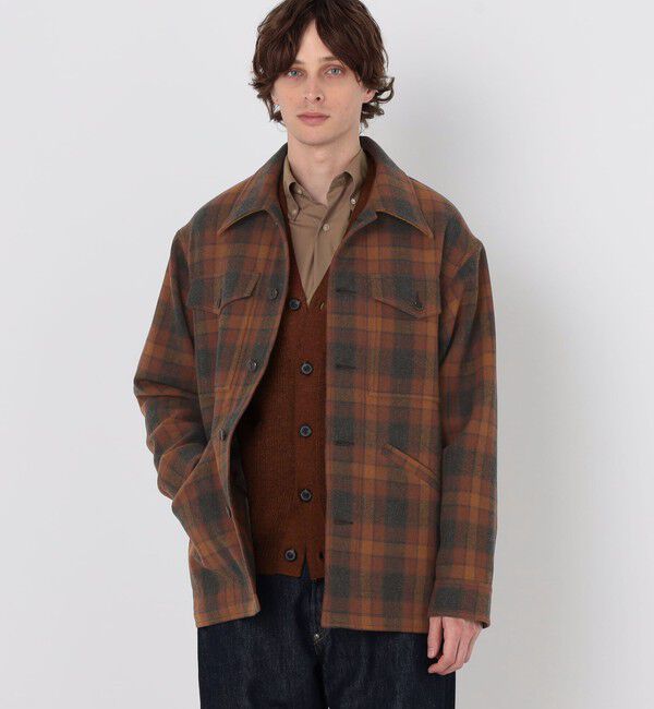 TOMORROWLAND MENS「【WEB先行予約・別注】PENDLETON ウールチェック CPO シャツブルゾン」|ブルゾン・スタジャン|