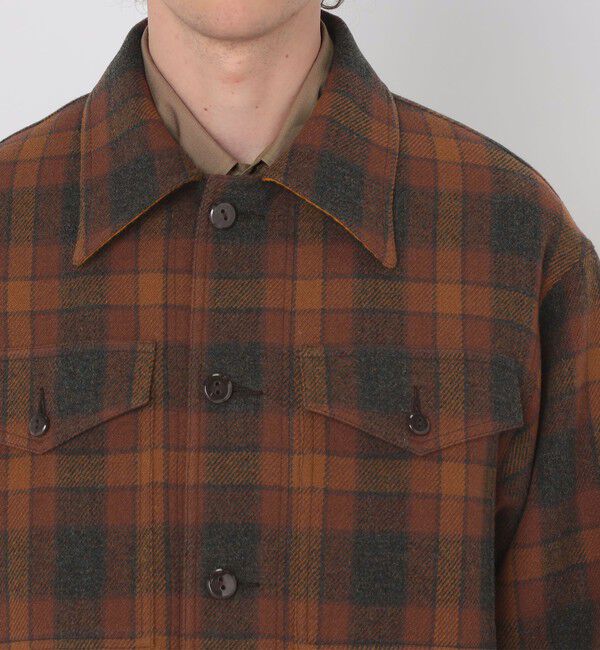 TOMORROWLAND MENS「【WEB先行予約・別注】PENDLETON ウールチェック CPO シャツブルゾン」|ブルゾン・スタジャン|