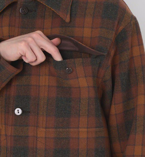 TOMORROWLAND MENS「【WEB先行予約・別注】PENDLETON ウールチェック CPO シャツブルゾン」|ブルゾン・スタジャン|