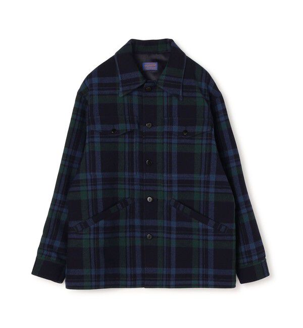 TOMORROWLAND MENS「【WEB先行予約・別注】PENDLETON ウールチェック CPO シャツブルゾン」|ブルゾン・スタジャン|68 ネイビー系