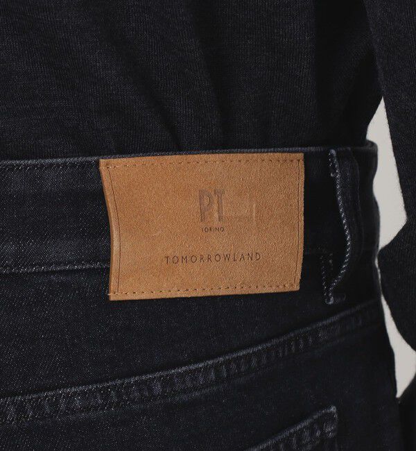 TOMORROWLAND MENS「【WEB先行予約・別注】PT TORINO BAND ストレッチブラックデニム 5ポケットパンツ」|デニム|