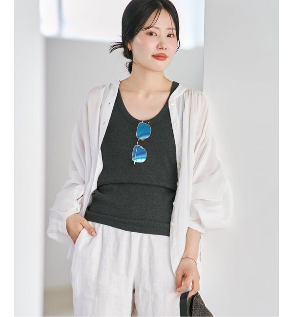 Plage「Sheer Poncho シャツ」|シャツ・ブラウス|ホワイト