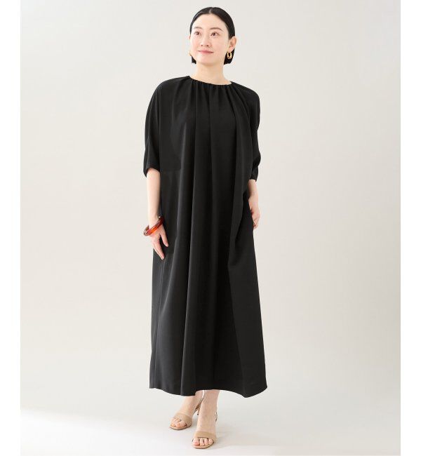 VERMEIL par iena「SAQUI サキ Georgette Neck Gatherd One-piece 25BF01」|ワンピース|