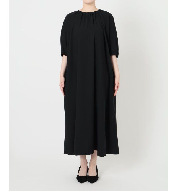 VERMEIL par iena「SAQUI サキ Georgette Neck Gatherd One-piece 25BF01」|ワンピース|