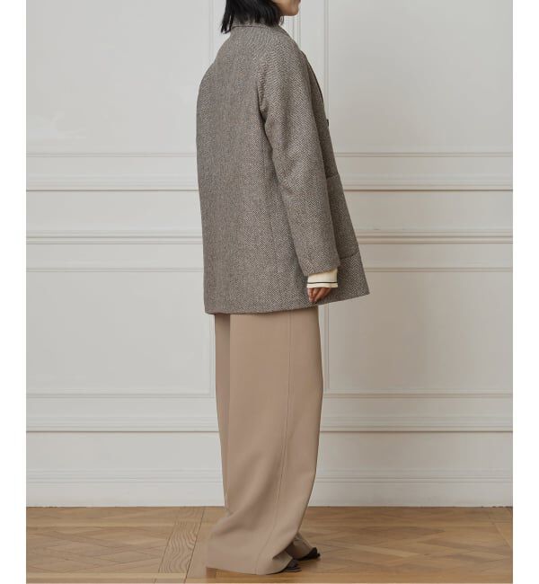 IENA LA BOUCLE「《洗濯機洗い可》IENA LA BOUCLE ソフトダブルクロススラックス」|スラックス|