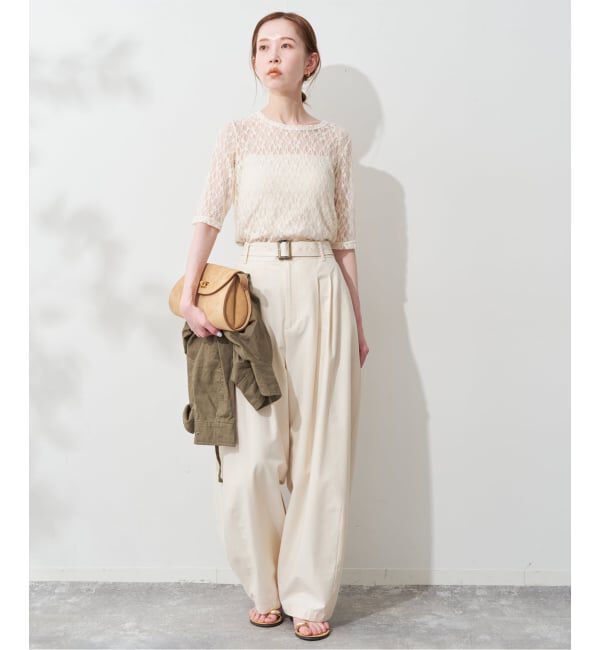 SLOBE IENA「ストレッチレースカットソー」|Tシャツ・カットソー|