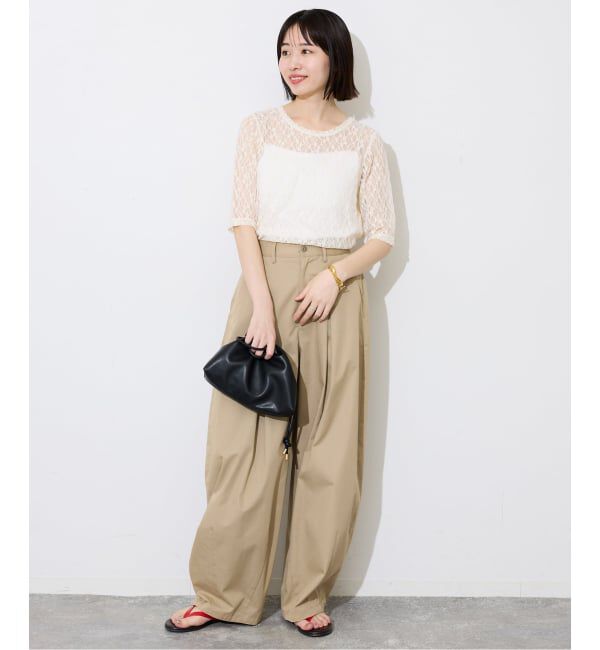 SLOBE IENA「ストレッチレースカットソー」|Tシャツ・カットソー|