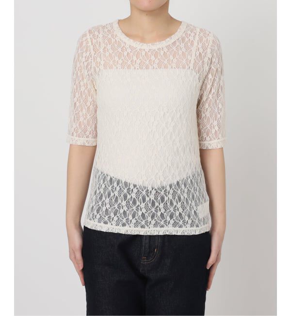 SLOBE IENA「ストレッチレースカットソー」|Tシャツ・カットソー|