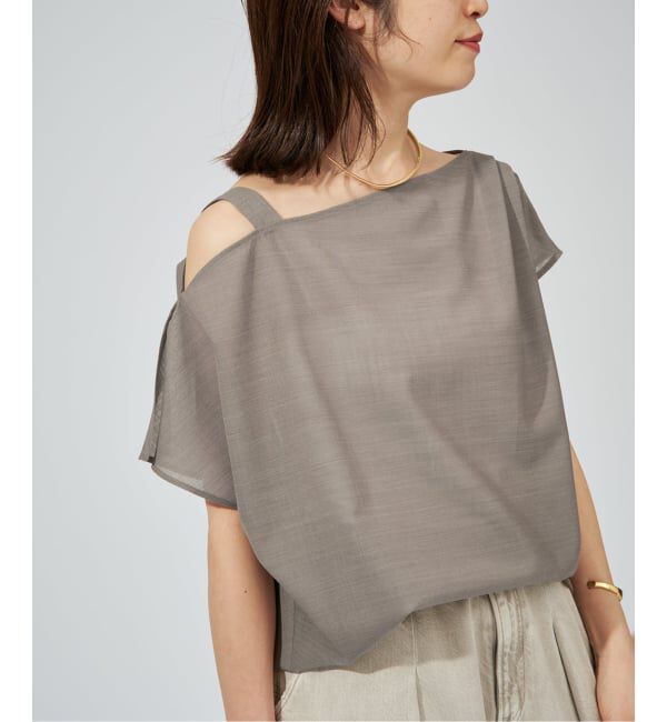 VERMEIL par iena「《手洗い可》SHEER TORO プルオーバー」|シャツ・ブラウス|ベージュ