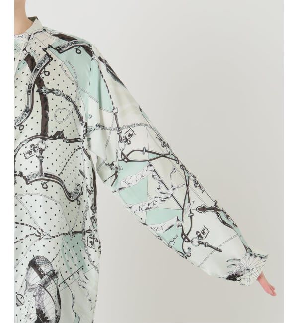 VERMEIL par iena「manipuri マニプリ ロングシャツ 別注 ビットバルーン」|シャツ・ブラウス|