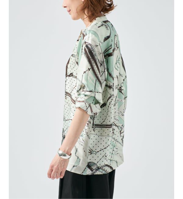 VERMEIL par iena「manipuri マニプリ ロングシャツ 別注 ビットバルーン」|シャツ・ブラウス|