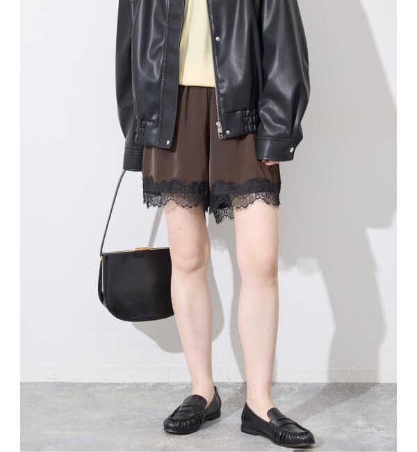 SLOBE IENA「《セットアップ対応可》サテンレースショーツ」|その他|