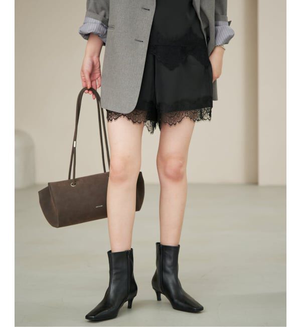 SLOBE IENA「《セットアップ対応可》サテンレースショーツ」|その他|